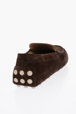 Suede Penny Loafers with Rubber Sole
