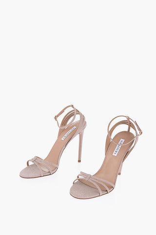Sandali Ankle Strap RUIA Glitter con Tacco 10,5cm