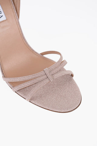 Sandali Ankle Strap RUIA Glitter con Tacco 10,5cm