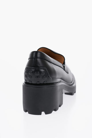 Leather Bit Loafers with Chain 6cm