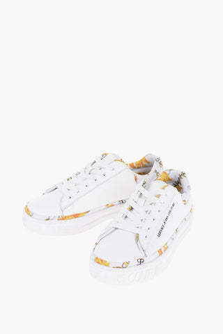 JEANS COUTURE Printed Leather Low-Top Sneakers