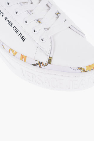 JEANS COUTURE Printed Leather Low-Top Sneakers