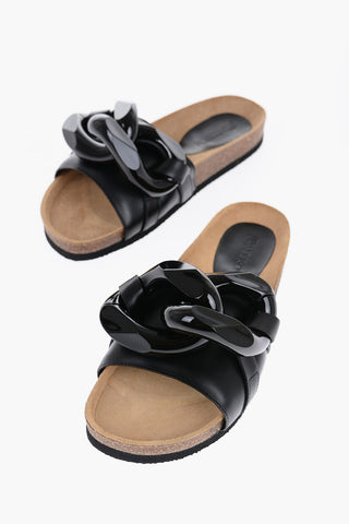 Sandali in Pelle con Maxi Catena