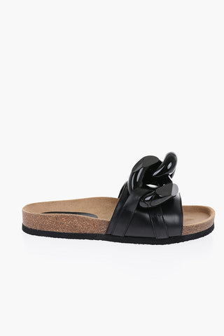 Sandali in Pelle con Maxi Catena