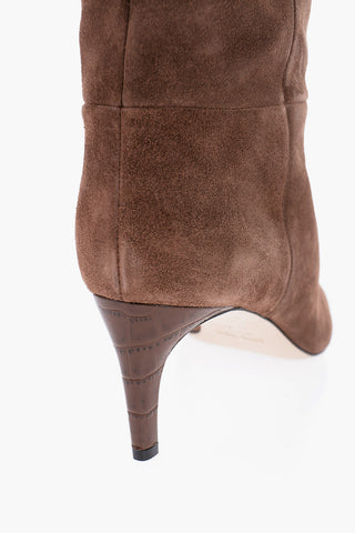 Suede Over the Knee Boots with Point Toe 7cm