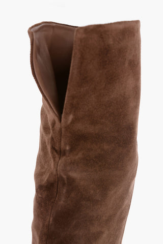 Suede Over the Knee Boots with Point Toe 7cm