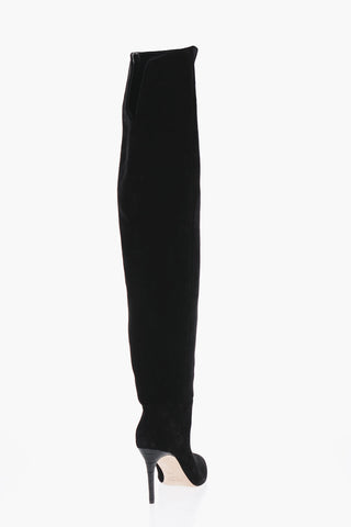 Suede Over the Knee Boots with Point Toe 8,5cm