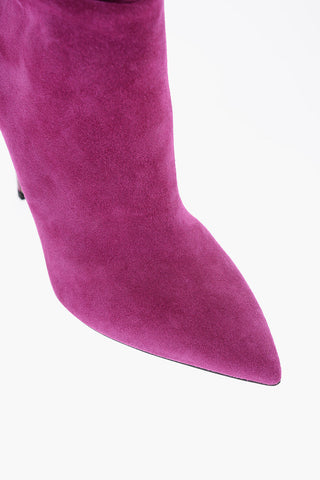 Suede Ankle Boots with Stiletto Heel 10,5cm