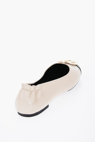 Ballerine CLAIRE In Pelle con Monogram Dorato
