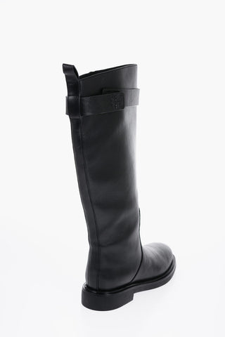 Stivali DOUBLE T UTILITY In Pelle a Tinta unita