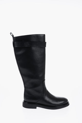 Stivali DOUBLE T UTILITY In Pelle a Tinta unita