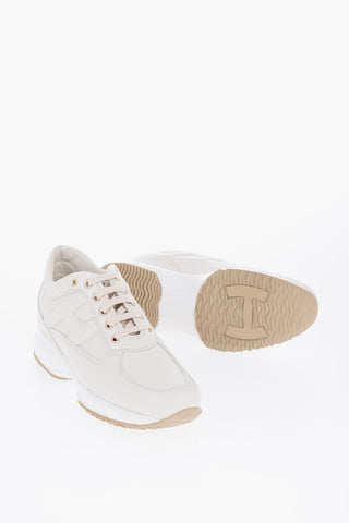Sneakers Basse INTERACTIVE In Pelle Martellata Bicolore
