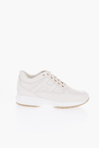 Sneakers Basse INTERACTIVE In Pelle Martellata Bicolore
