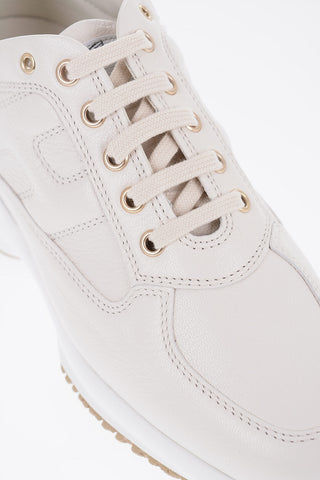 Sneakers Basse INTERACTIVE In Pelle Martellata Bicolore