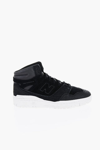 JUNYA WATAMABE MAN Leather High Top Sneakers with Contrast Sole