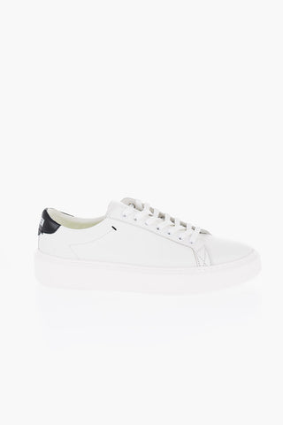 Leather Low-Top Sneakers with Contrast Detail
