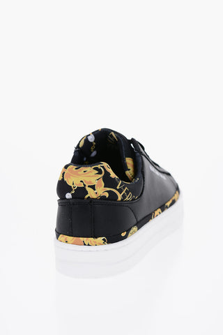 COUTURE JEANS Leather Printed Low-Top Sneakers
