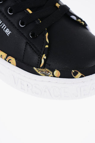 COUTURE JEANS Leather Printed Low-Top Sneakers