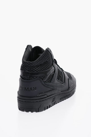 JUNYA WATAMABE MAN Leather And Mesh High Top Sneakers