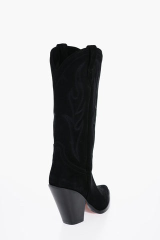 Suede Western Boots with Heel 11,5cm