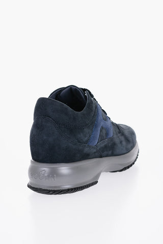 Suede INTERACTIVE Low-Top Sneakers with Tone sur Tone Monogram