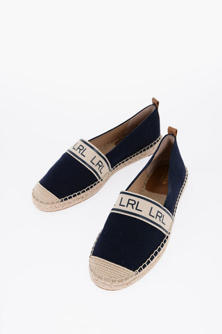 LAUREN Canvas CAYLEE Espadrillas with Raffia sole