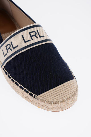 LAUREN Canvas CAYLEE Espadrillas with Raffia sole