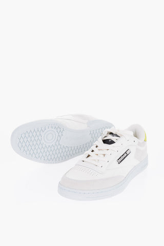 Suede and Fabric CLUB C Low-Top Sneakers with Contrast Detail