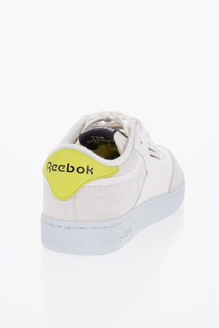 Suede and Fabric CLUB C Low-Top Sneakers with Contrast Detail