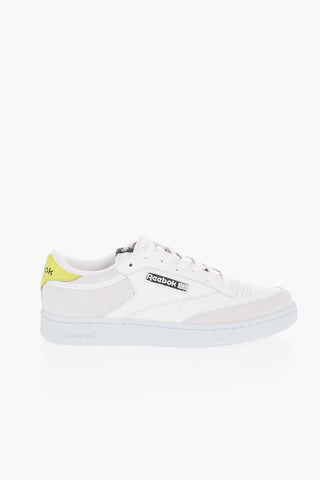 Suede and Fabric CLUB C Low-Top Sneakers with Contrast Detail