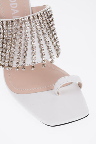 Sabot BULLA PRESTON In Pelle Abbellito da Gioielli 9,5cm