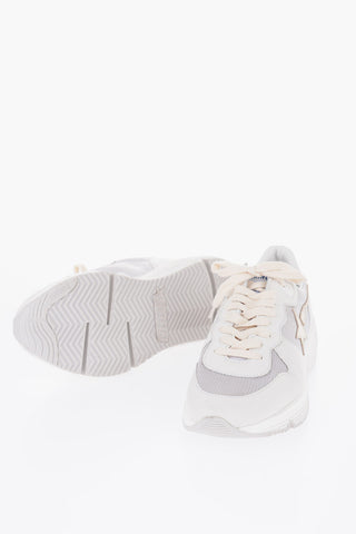 Leather RUNNING SOLE Low-Top Sneakers with Metallic Leather Details