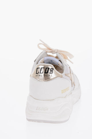 Leather RUNNING SOLE Low-Top Sneakers with Metallic Leather Details