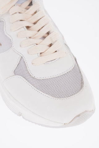 Leather RUNNING SOLE Low-Top Sneakers with Metallic Leather Details