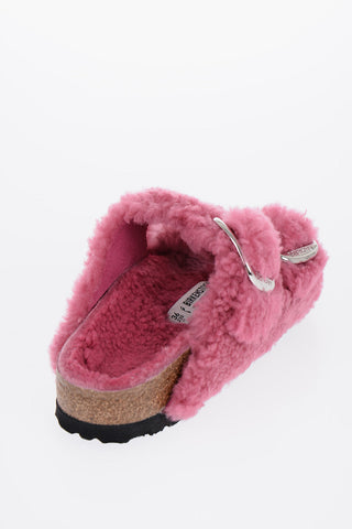 Fur ARIZONA Sandals with Double Buckle