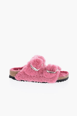 Fur ARIZONA Sandals with Double Buckle