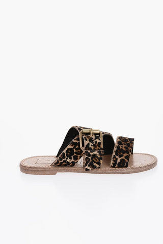 Animal-Motif Ponyskin MARGARET Sandals
