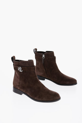 LAUREN Suede BRIELE Boots with Straps