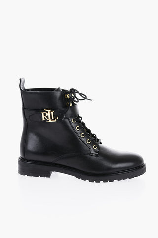 LAUREN Anfibi ELRIDGE in Pelle Con Dettagli Dorati