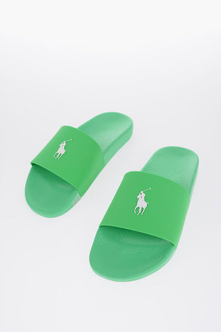 Slides in Gomma a Tinta Unita con Monogram
