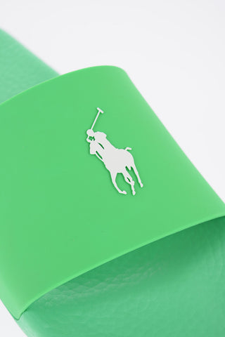 Slides in Gomma a Tinta Unita con Monogram
