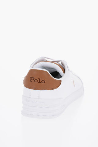 Leather Low-Top Sneakers with Contrast Details