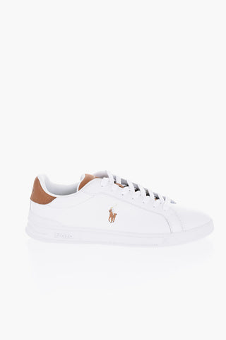 Leather Low-Top Sneakers with Contrast Details