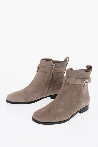 LAUREN Suede BRIELE Boots with Straps