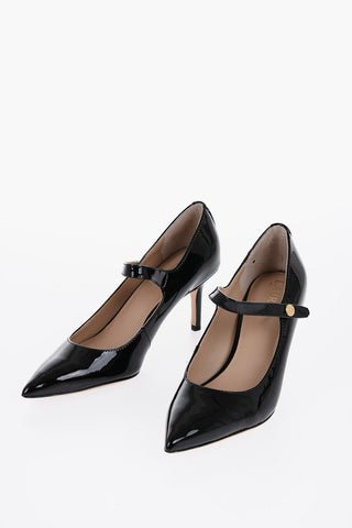 LAUREN Patent Leather LANETTE Mary Jane Pumps with Heel 7cm