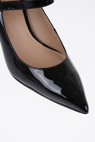 LAUREN Patent Leather LANETTE Mary Jane Pumps with Heel 7cm