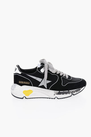 Suede and Mesh RUNNING SOLE Low-Top Sneakers