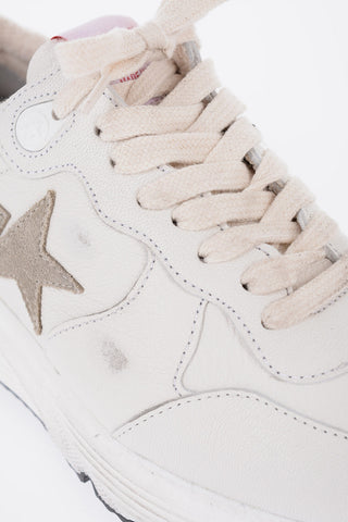 Vintage Effect Leather RUNNING SOLE Low-Top Sneakers