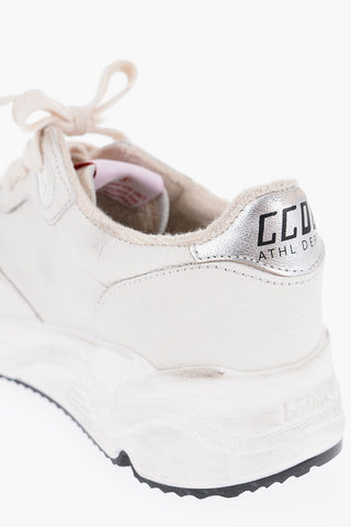 Vintage Effect Leather RUNNING SOLE Low-Top Sneakers