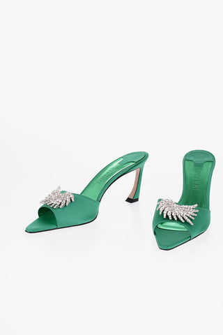 Sabot LOTTA in Satin Con Abbellimento Gioielli 9cm